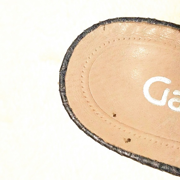 $265 Open Toe Heel Slingback Grey Sandals/Booties - Picture 8 of 11